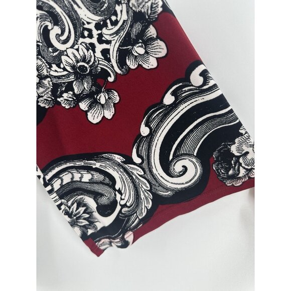 NWT Alfani Tunic Womens 2X Red Black Floral Paisley Boho Chic Whimsigoth AC27 - Picture 13 of 15